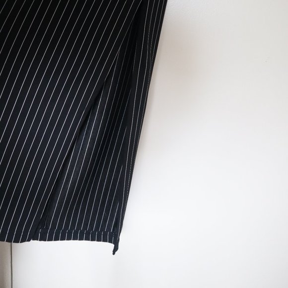 ALL THAT JAZZ Vintage Pinstripe Maxi Dress Black S - Picture 4 of 5